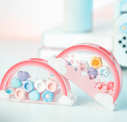 Rainbow Cloud Thumb Caps Storage Box Makes Your Desktop More Unique