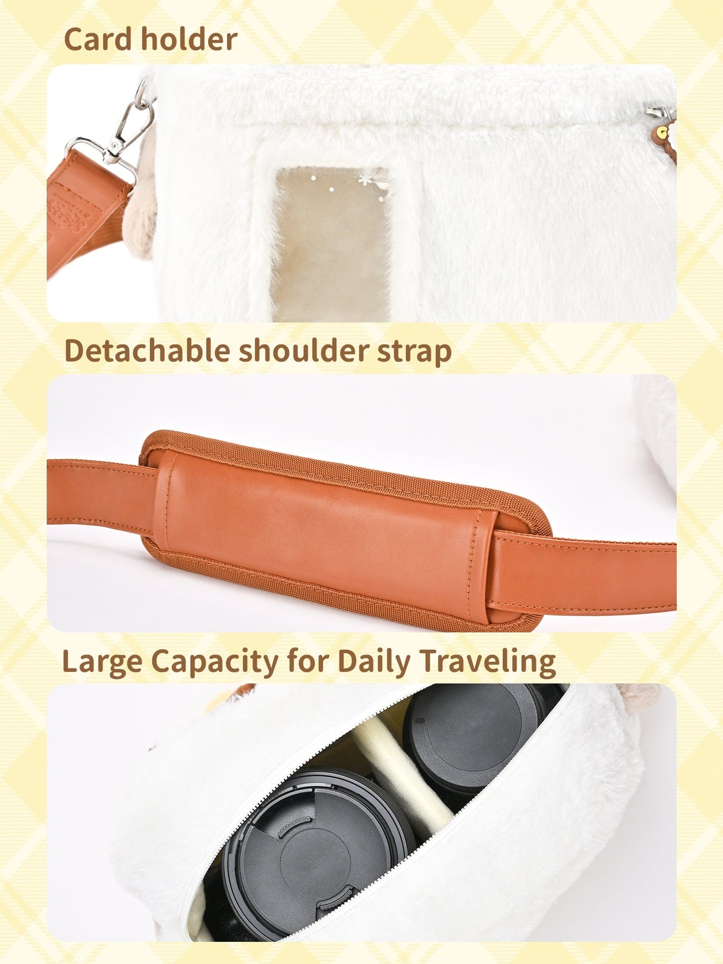 Pompompurin Plush Camera Carrying Bag Pompompurin Plush Camera Carrying Bag
