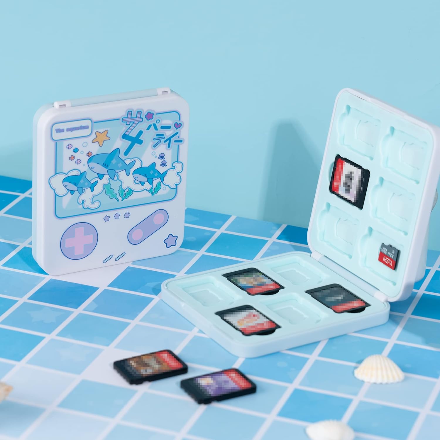 GeekShare Baby Shark Switch Game Card Case GeekShare Mysterious Kingdom Switch Game Card Case Holder