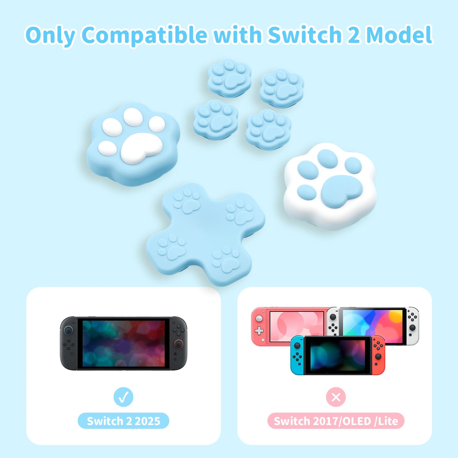 GeekShare Cat Paw Button Caps for Switch 2 GeekShare Cat Paw Button Caps for Switch 2