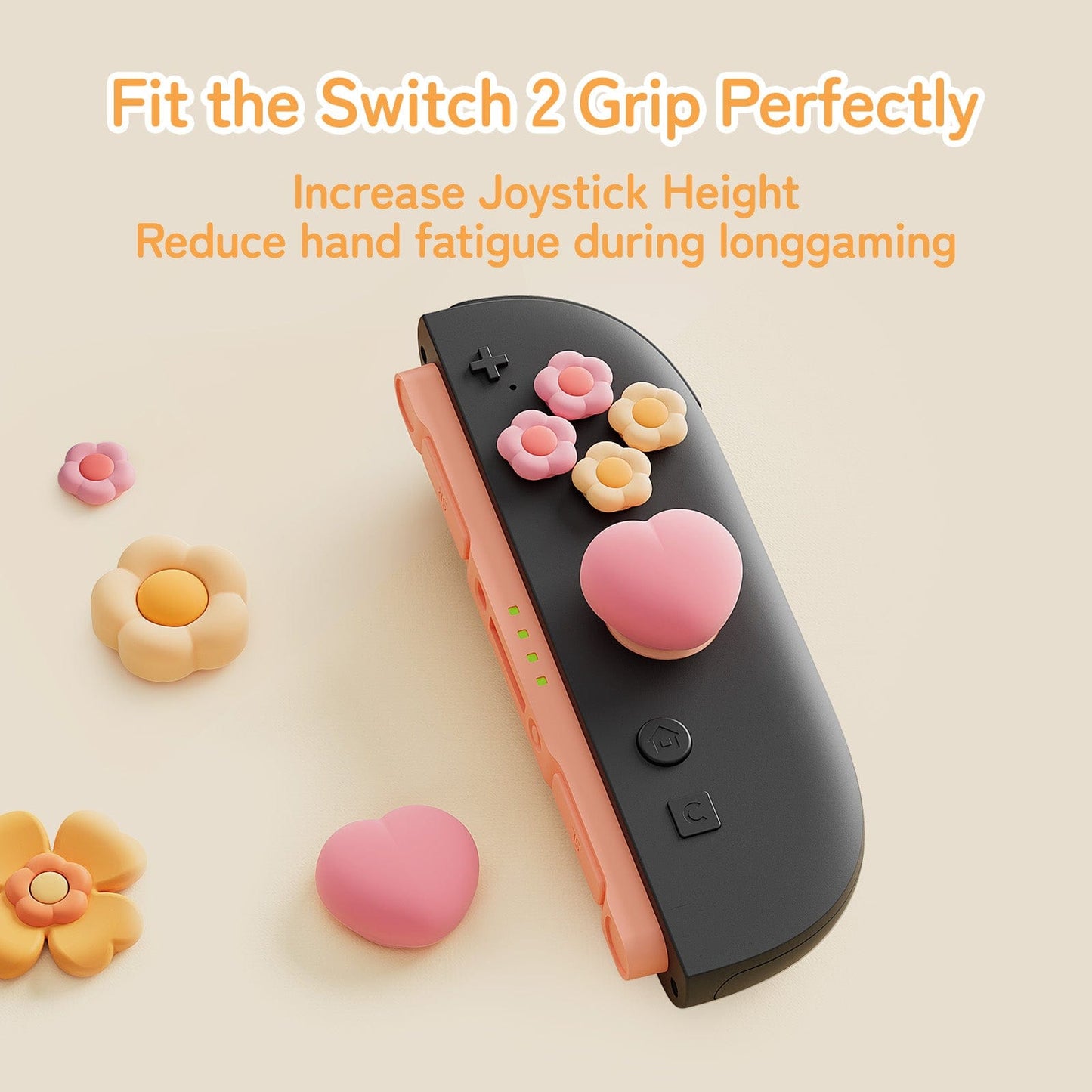 GeekShare Heart Flower Button Caps for Switch 2 GeekShare Heart Flower Button Caps for Switch 2