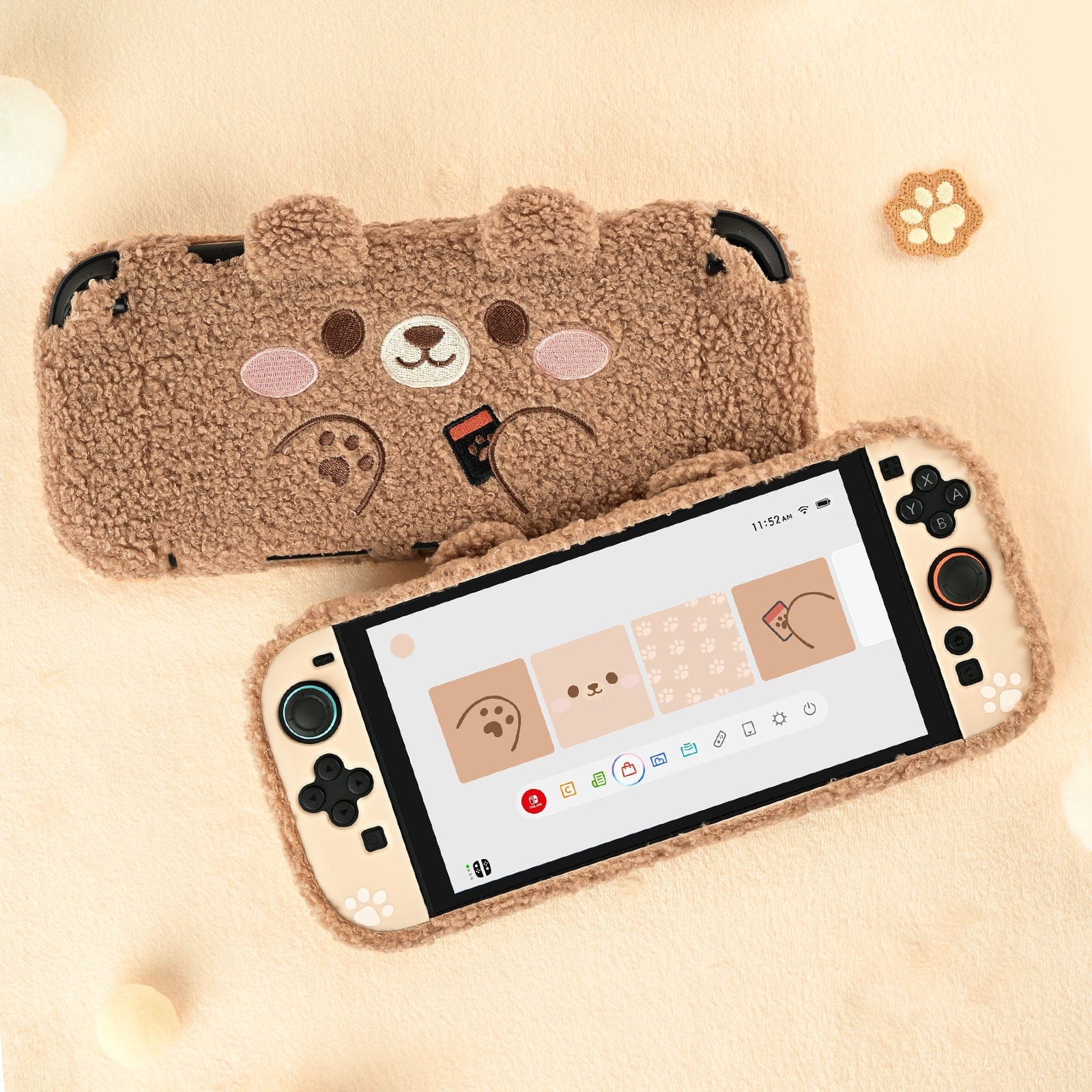 Geekshare Bear Plush Protective Case for Switch 2 GeekShare Geekshare Bear Plush Protective Case for Switch 2 GeekShare