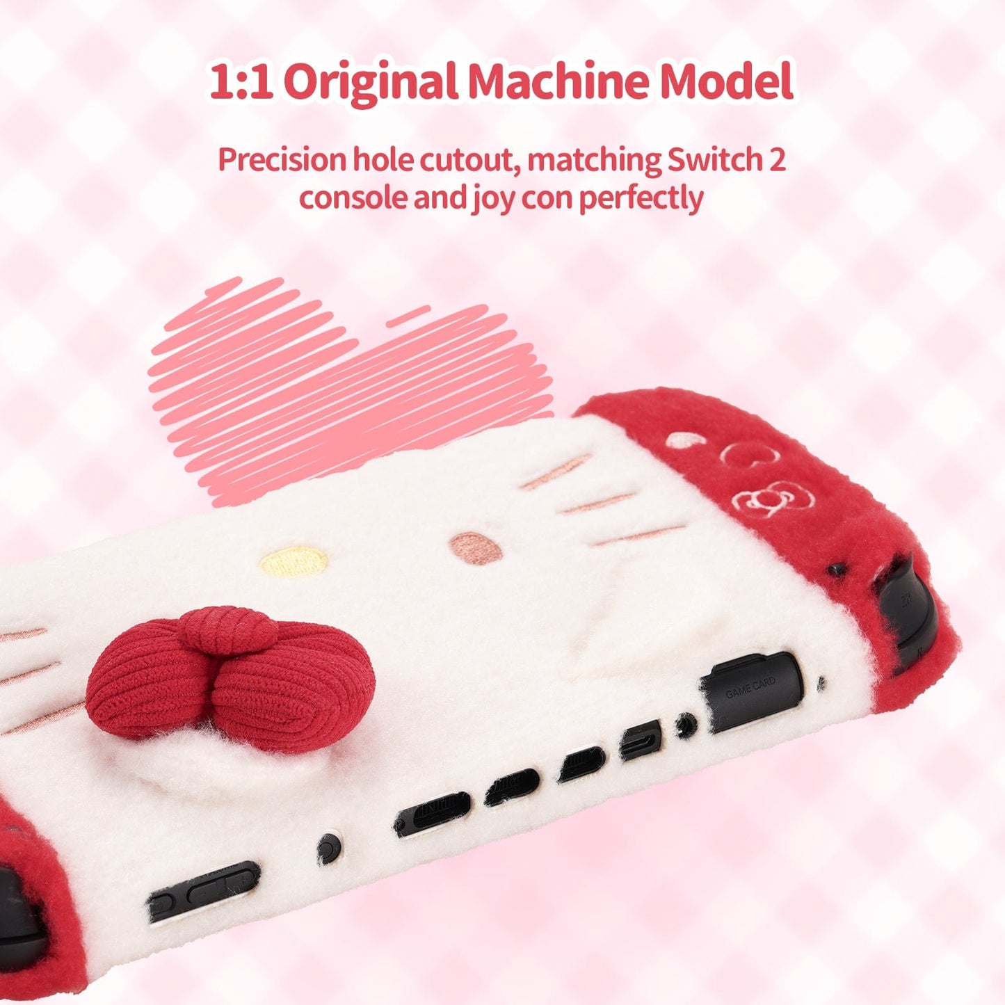 Geekshare NS2 Hello Kitty Split Plush Protective Case Geekshare NS2 Hello Kitty Split Plush Protective Case