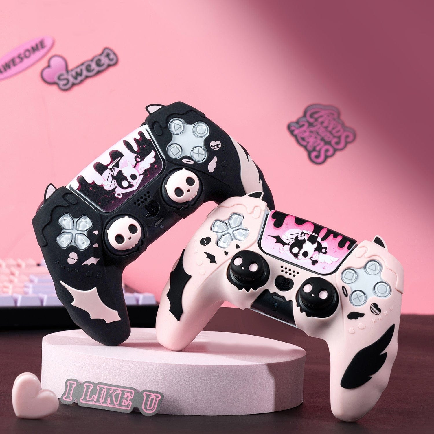 GeekShare Pink Skull PS5 Skin