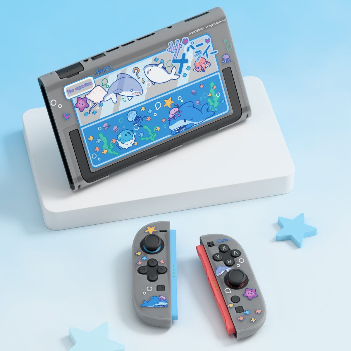GeekShare Protective Case for switch 2 -Shark Party GeekShare Protective Case for switch 2 -Shark Party