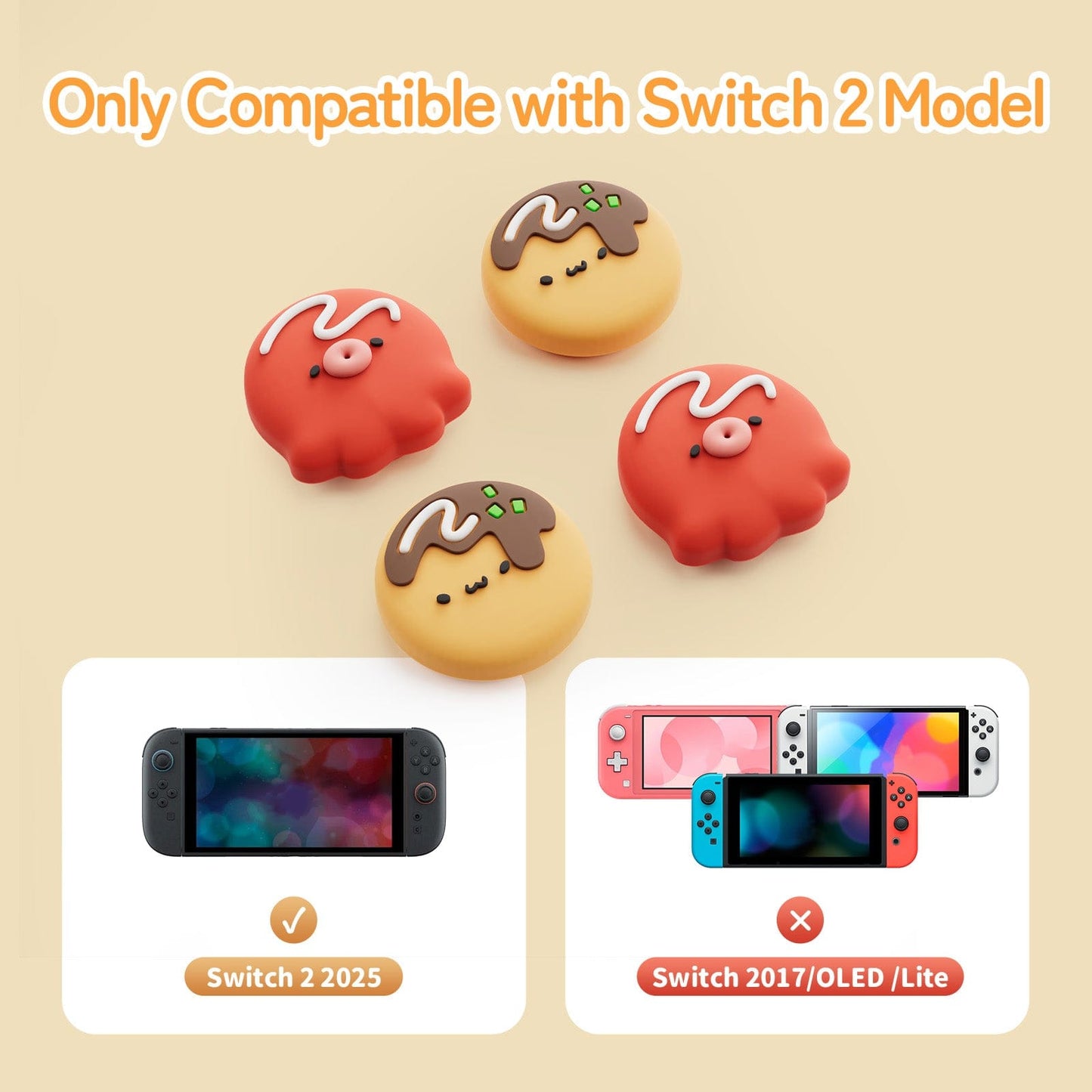 GeekShare Takoyaki Button Caps for Switch 2 GeekShare Takoyaki Button Caps for Switch 2