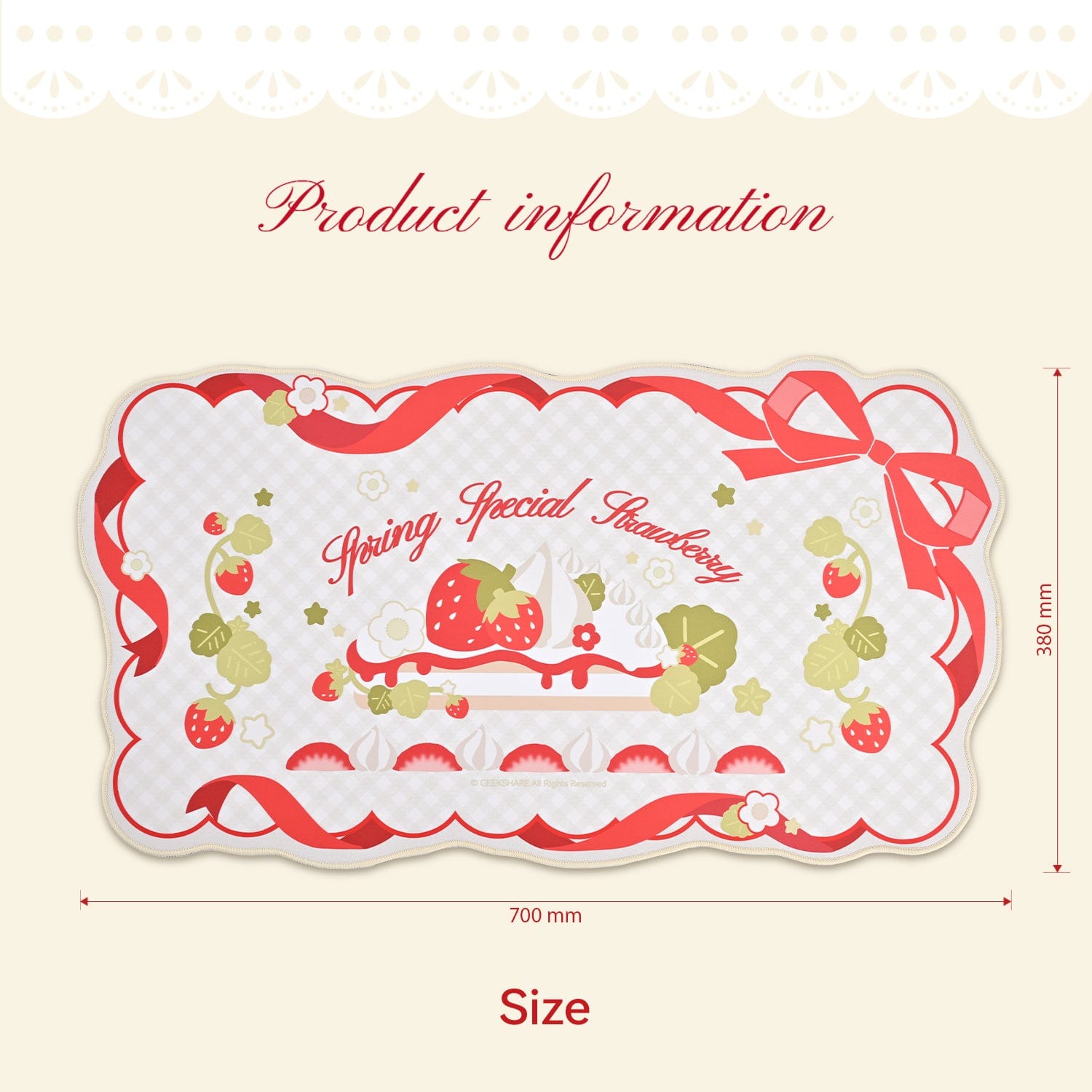 GeekShare Spring Strawberry Mousepads GeekShare Spring Strawberry Mousepads