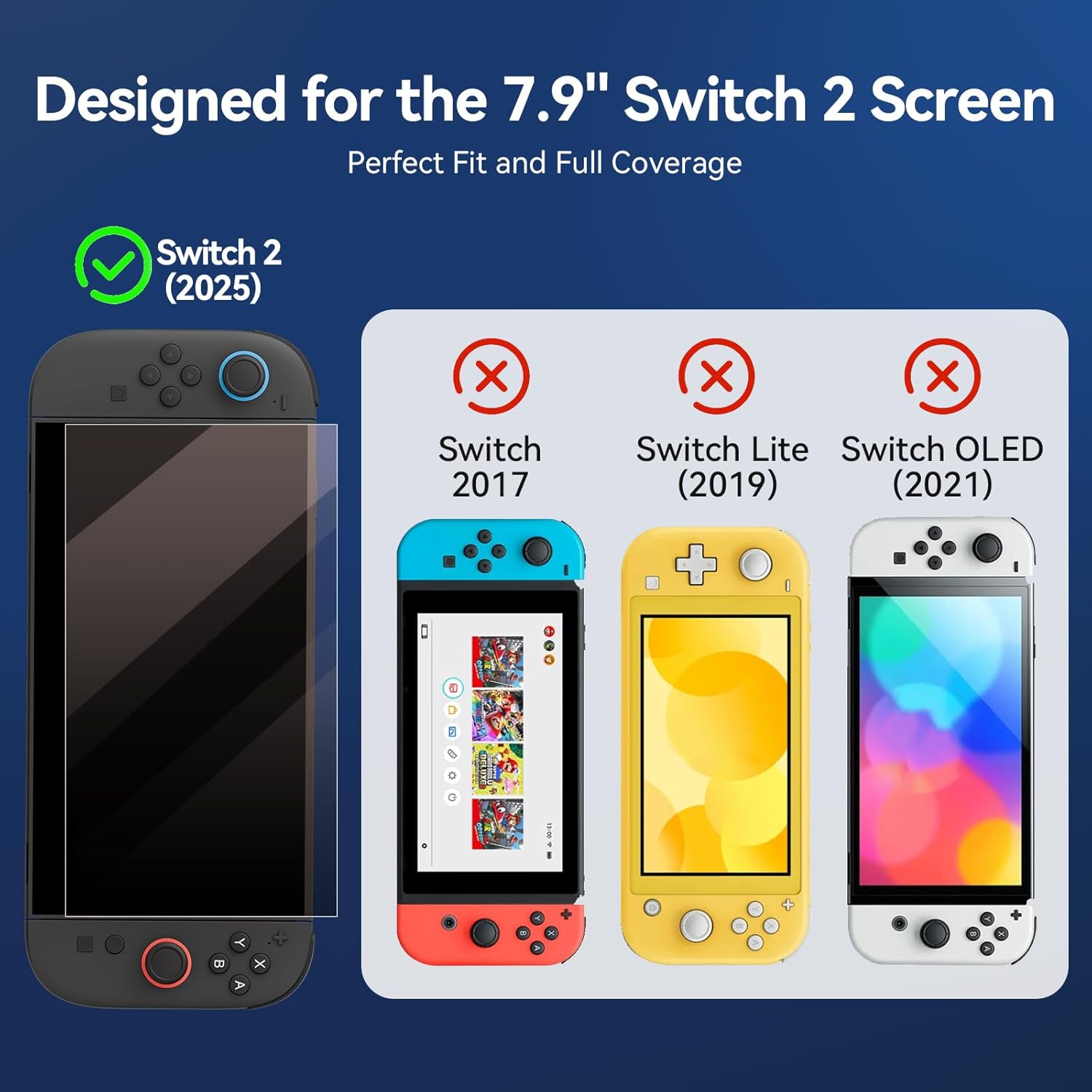 Nintendo Tempered Glass Screen Protector for Switch 2 Nintendo Tempered Glass Screen Protector for Switch 2