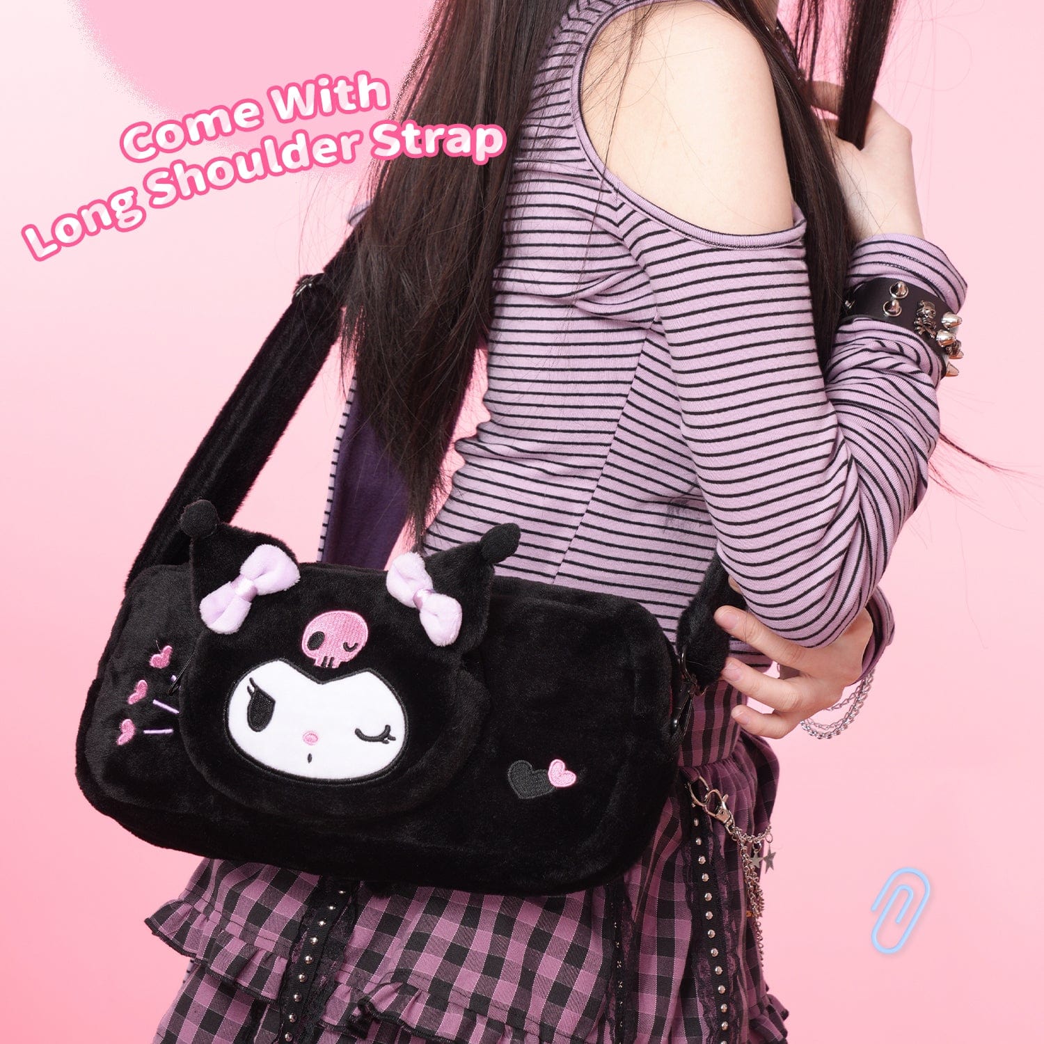 GeekShare  Kuromi Plush Carrying Bag