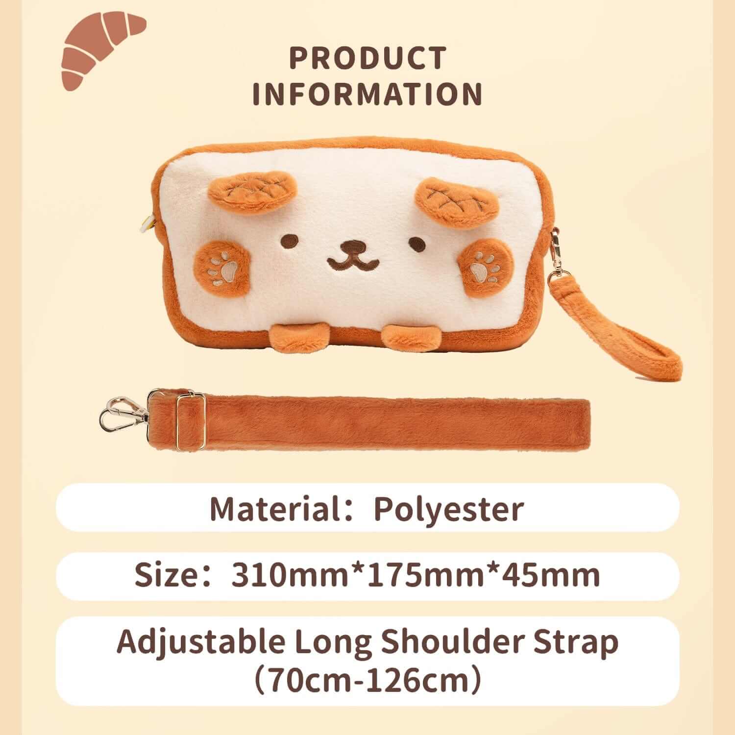 GeekShare Toast Plush Carrying Bag