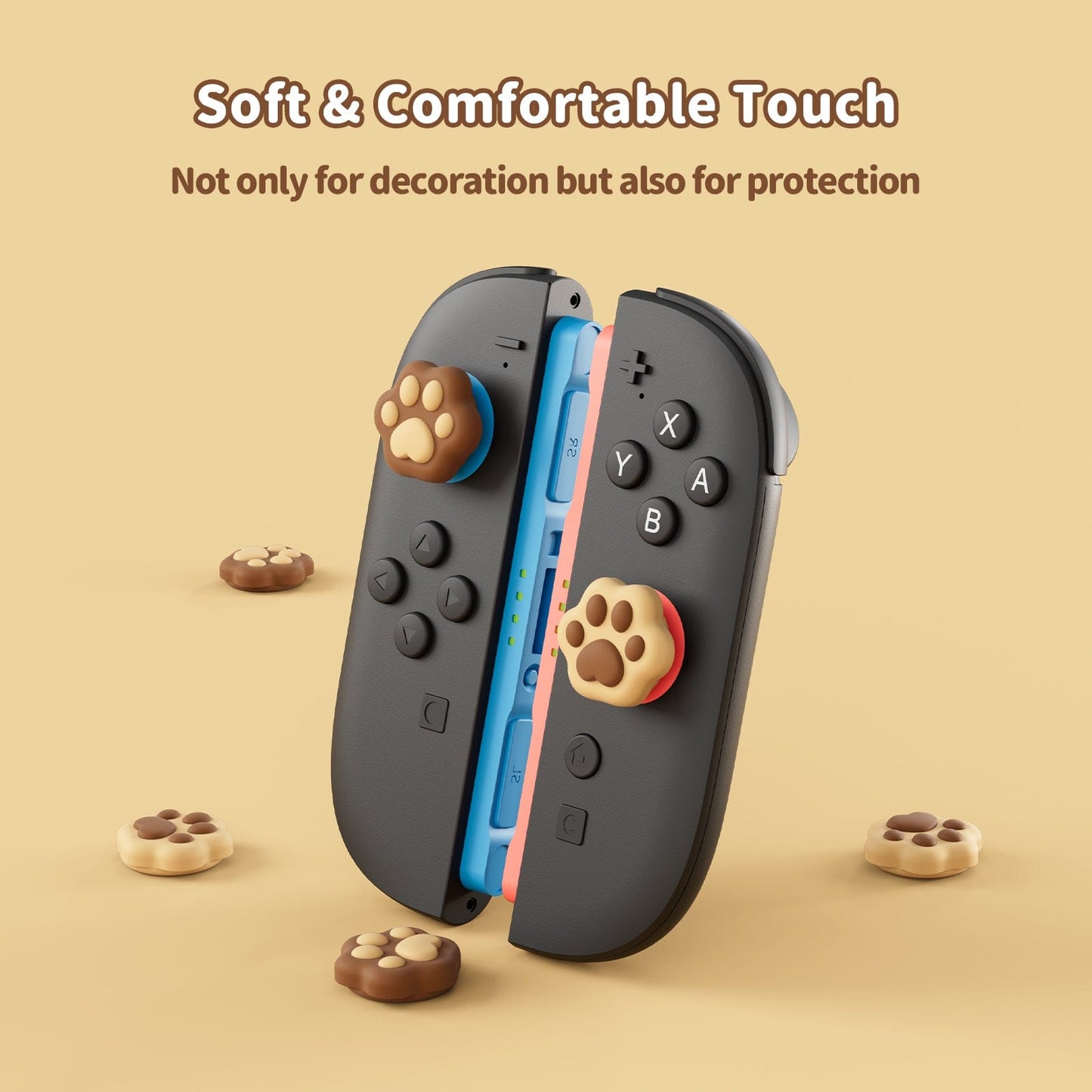 GeekShare Cat Paw Shape Thumb Grips GeekShare Cat Paw Thumb Grips Joycon Caps for Nintendo Switch/Lite - 4PCS