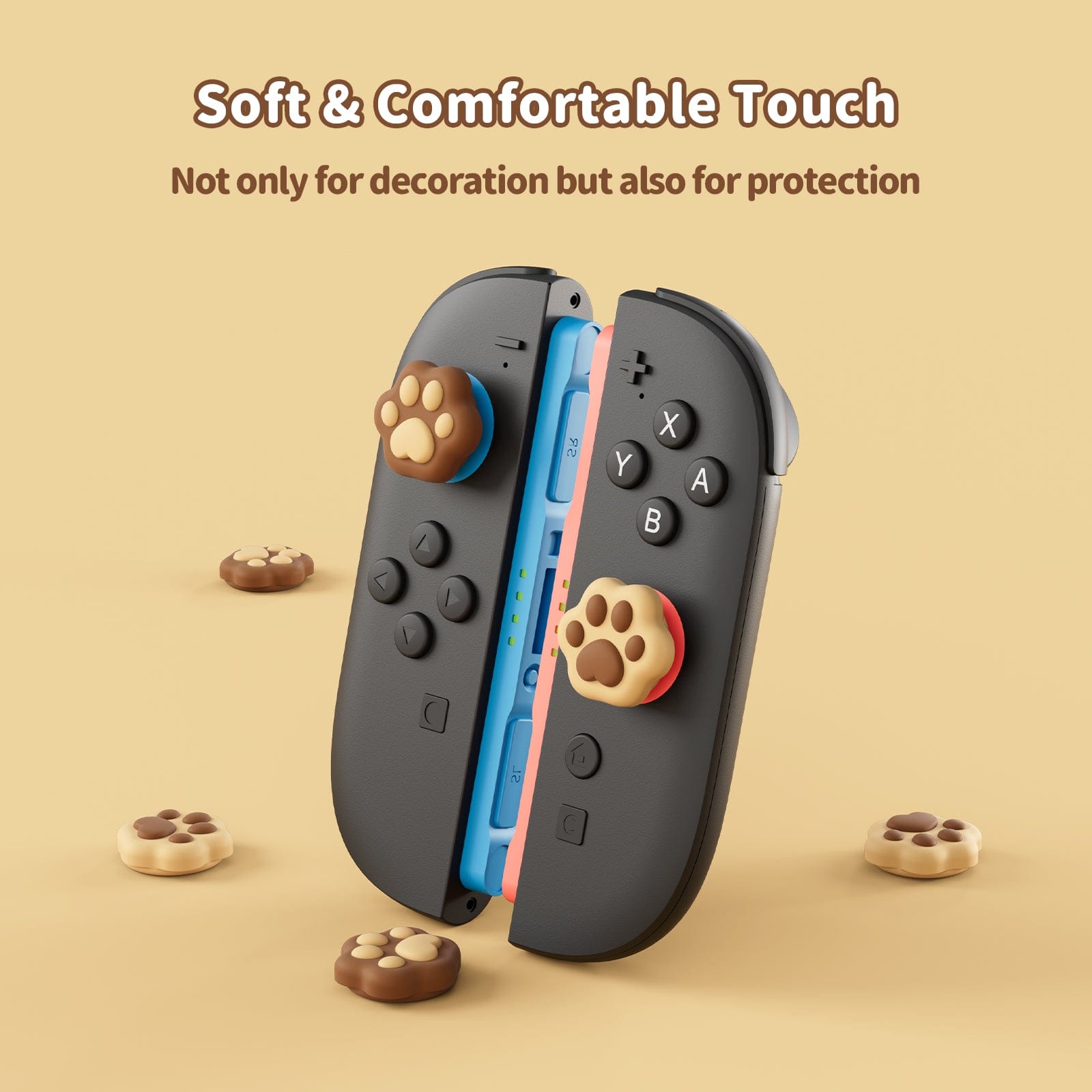 GeekShare Cat Paw Shape Thumb Grips GeekShare Cat Paw Thumb Grips Joycon Caps for Nintendo Switch/Lite - 4PCS