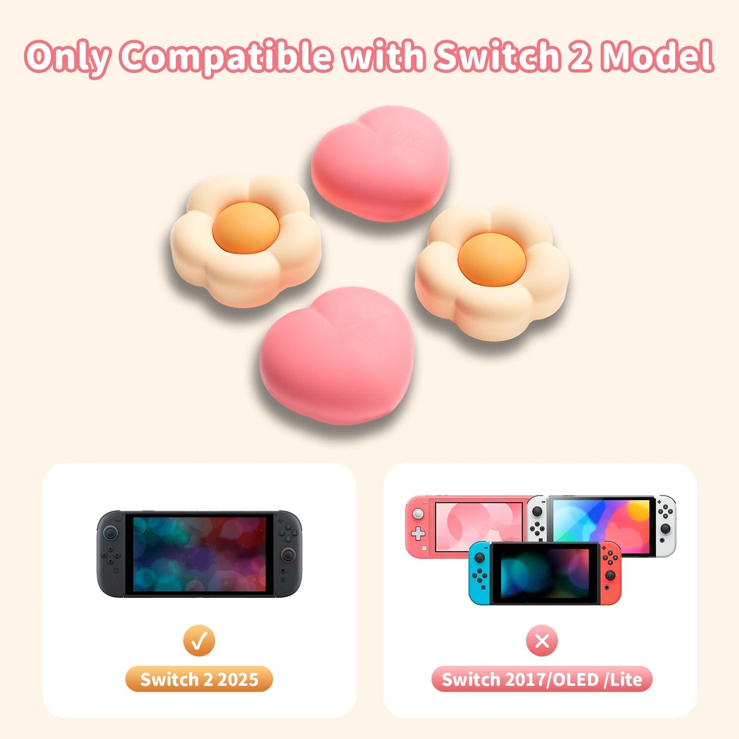 GeekShare Flower-Heart Thumb Grips GeekShare Flower-Heart Thumb Grips