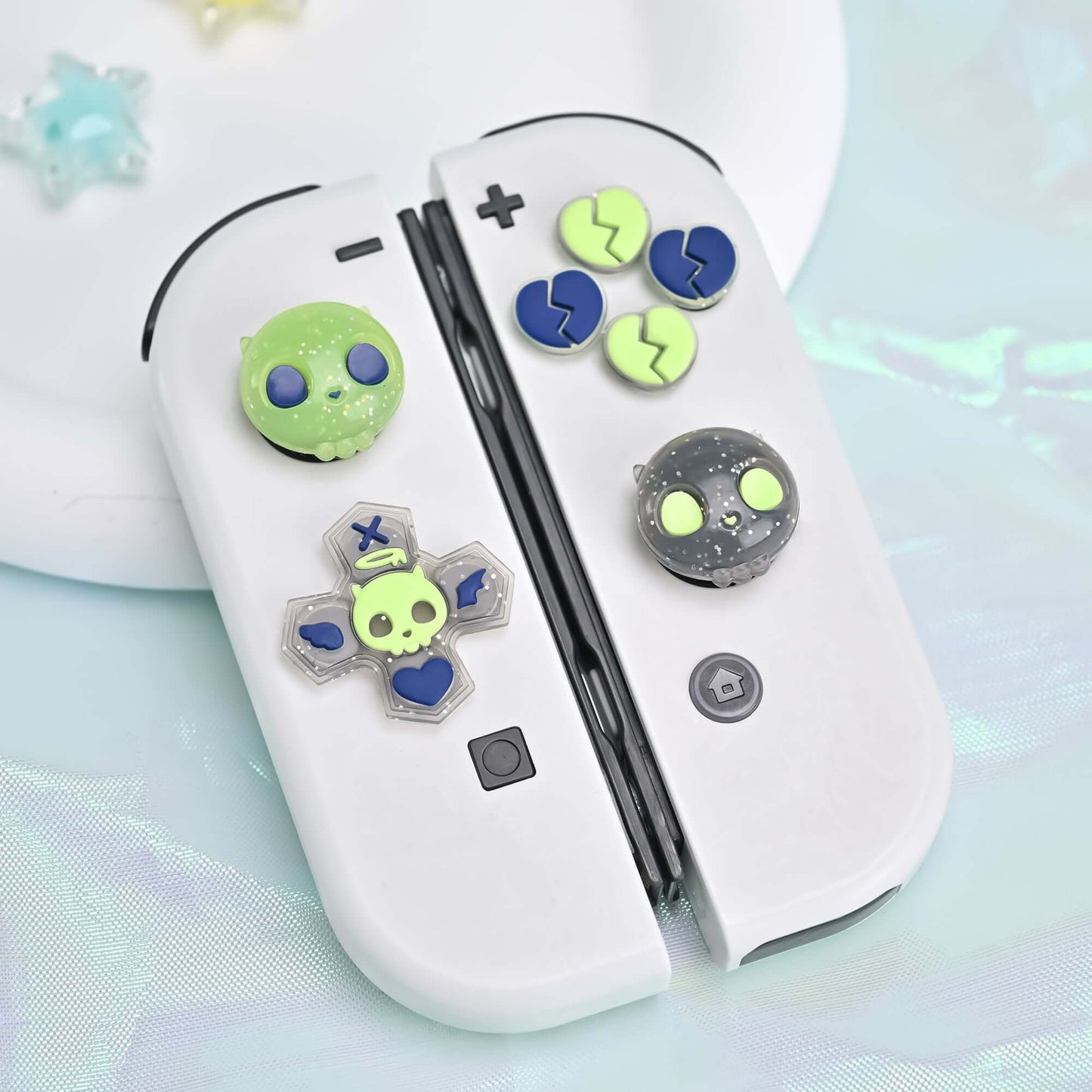 GeekShare Transparent Sweet Skull Button Caps GeekShare Transparent Sweet Skull Button Caps