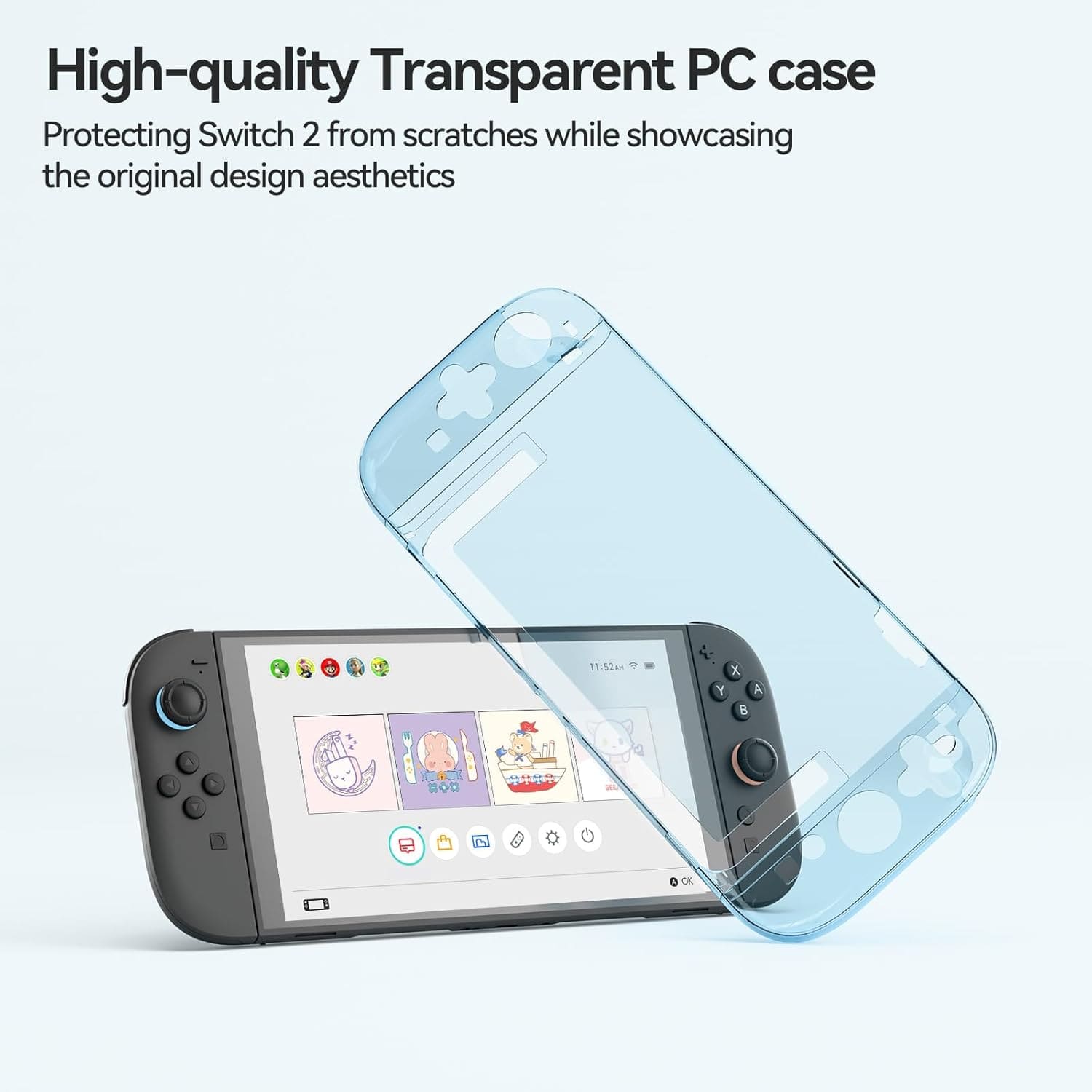 Transparent Protective Case for Nintendo Switch 2 Transparent Protective Case for Nintendo Switch 2