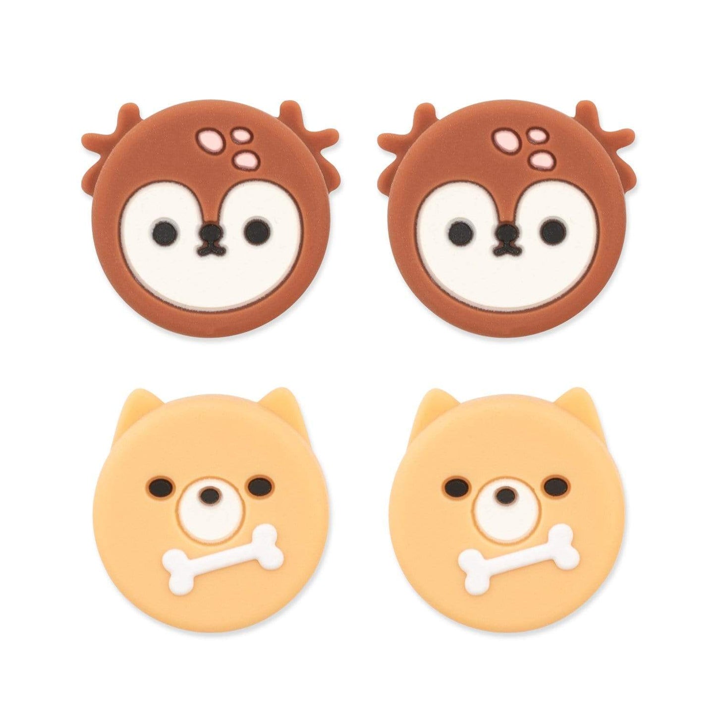 GeekShare Animal Theme Thumb Grip Caps-Deer&Dog GeekShare Cute Animal Theme Thumb Grip Caps for Switch and Switch Lite - 4 PICS, Deer and Dog