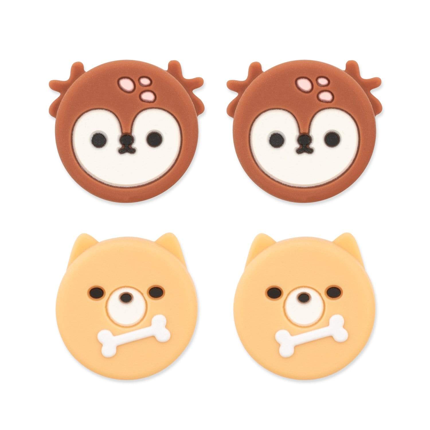 GeekShare  Animal Theme Thumb Grip Caps-Deer&Dog GeekShare Cute Animal Theme Thumb Grip Caps for Switch and Switch Lite - 4 PICS, Deer and Dog