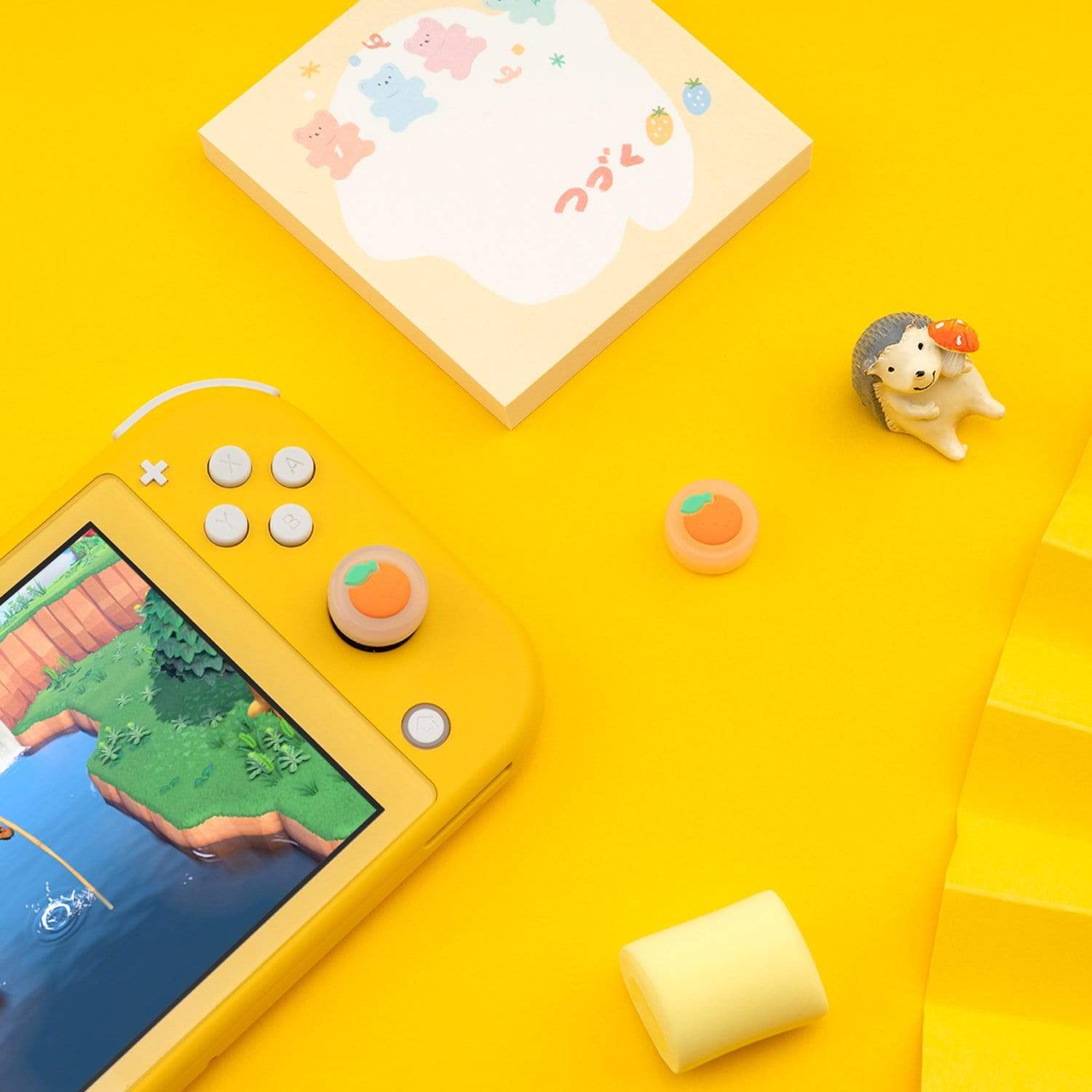 GeekShare Fruit Theme Thumb Grip Caps GeekShare Fruit Theme Thumb Grip Caps for Switch and Switch Lite - 4 PICS, Peach and Apple