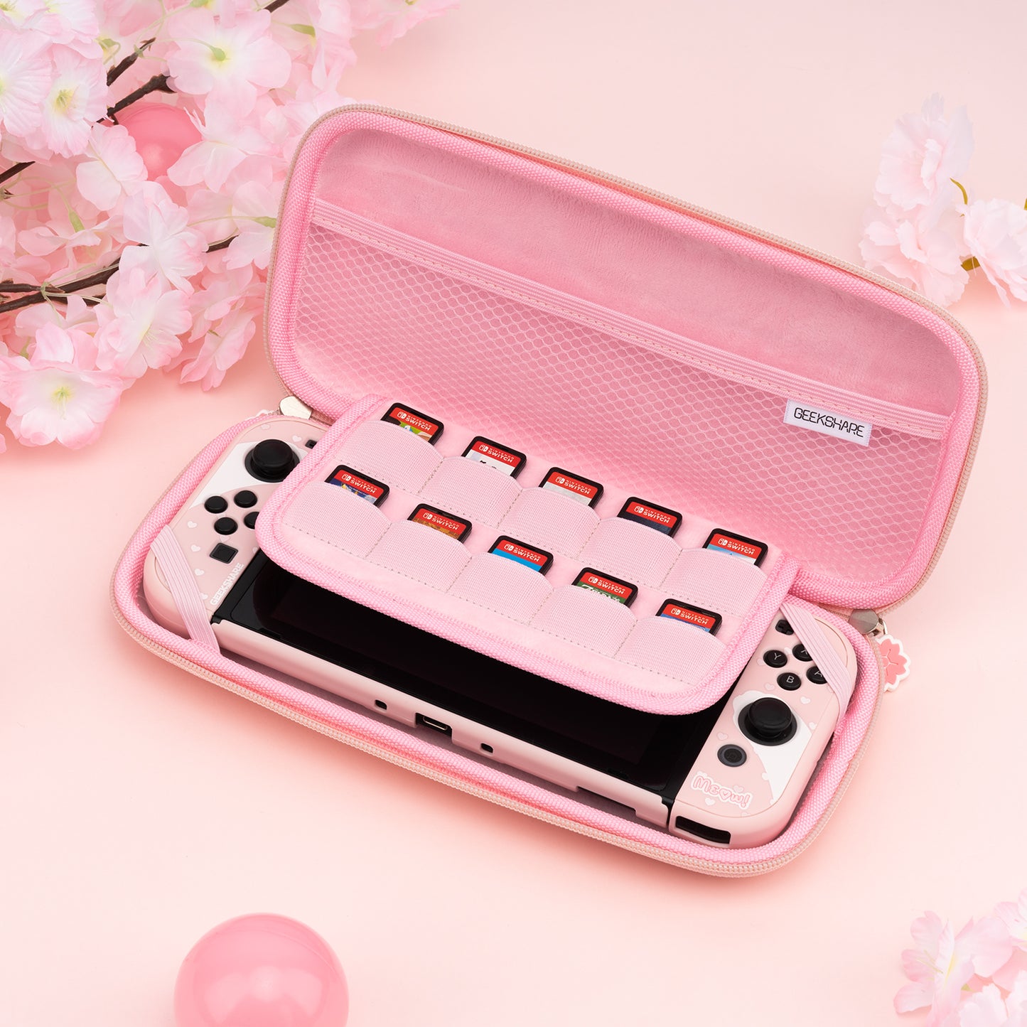 GeekShare Sakura Carrying Case for Switch&OLED