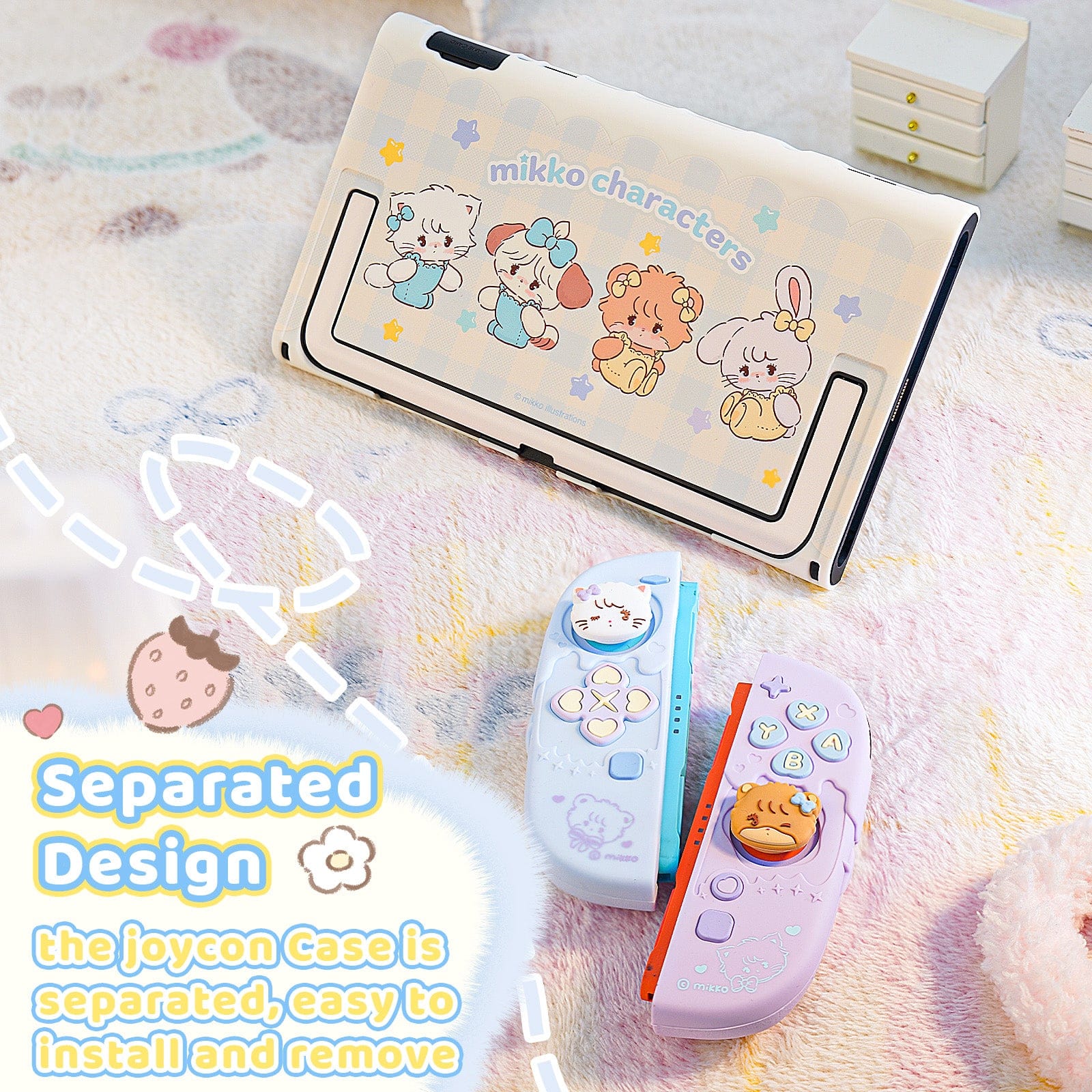 GeekShare Mikko “Sweet Confessions” Silicone Controller Protective Case Set for Switch 2