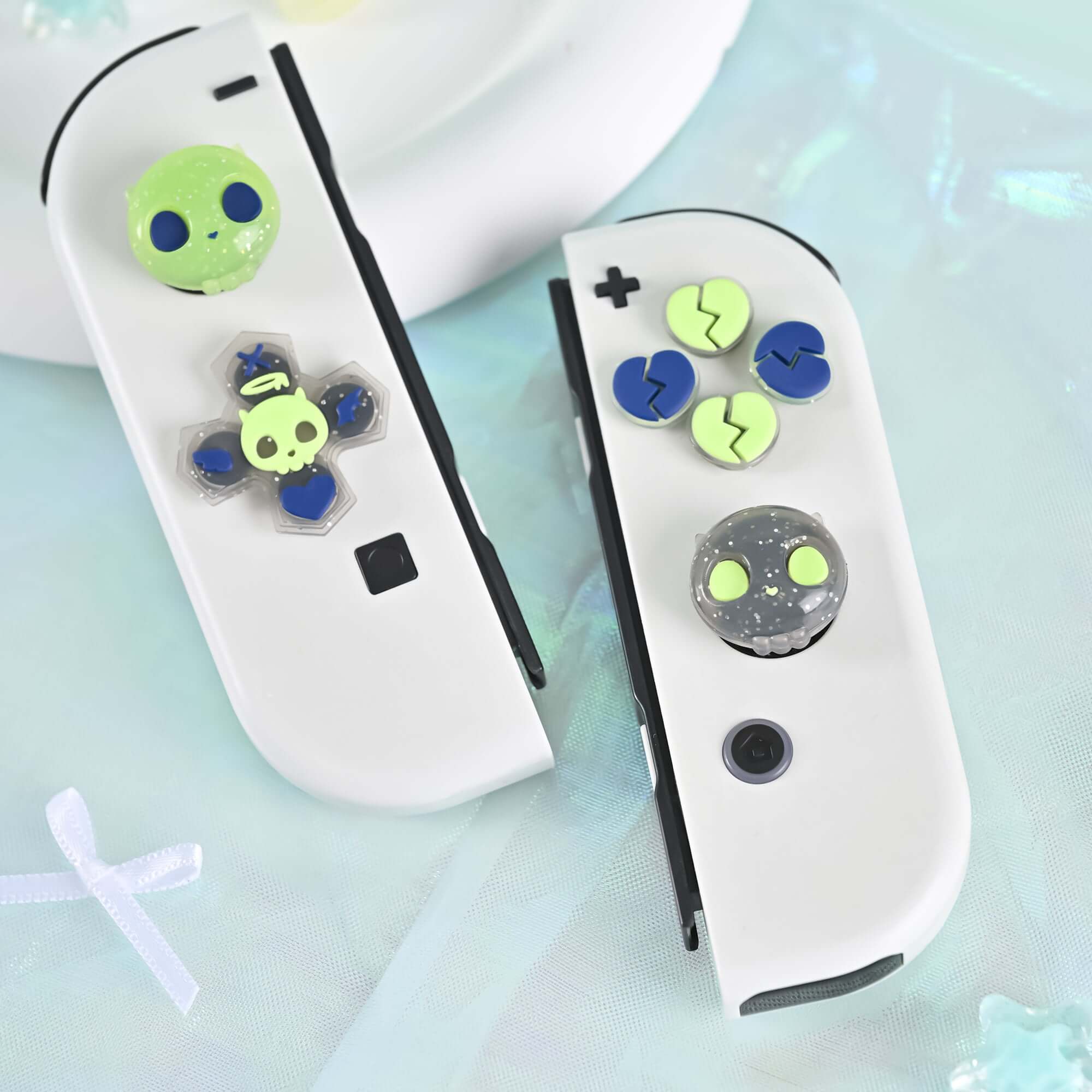 GeekShare Transparent  Sweet Skull Button Caps