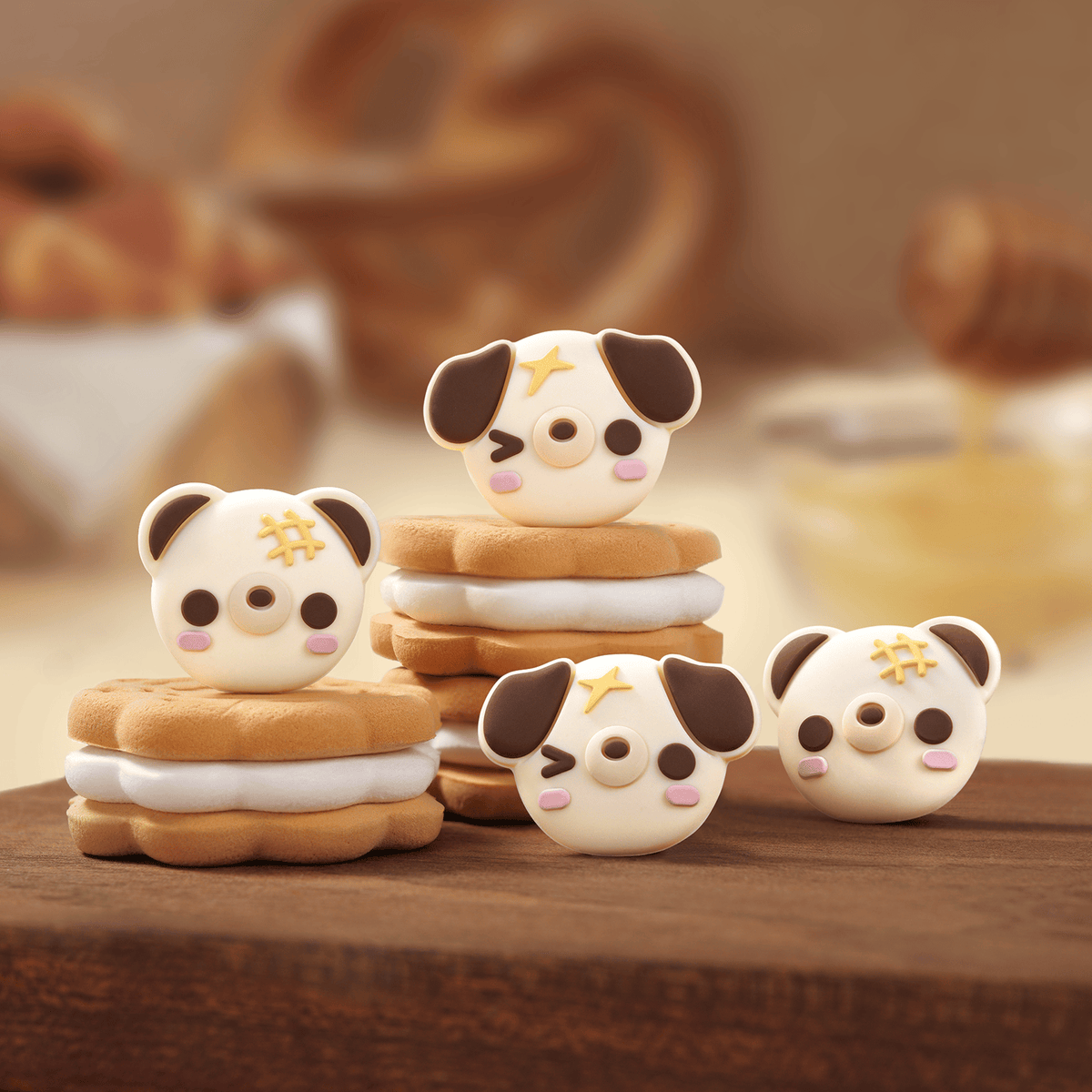 Bear Biscuit Bakery Collection Bear Bakery Protective Case & Thumb Grip Caps Switch 2