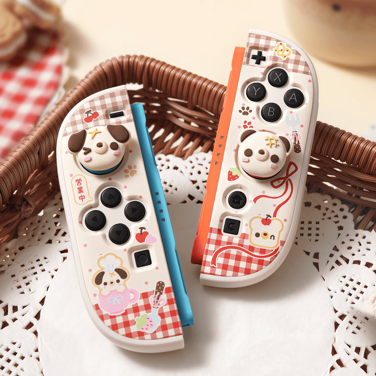 Bear Biscuit Bakery Collection Bear Bakery Protective Case & Thumb Grip Caps Switch 2