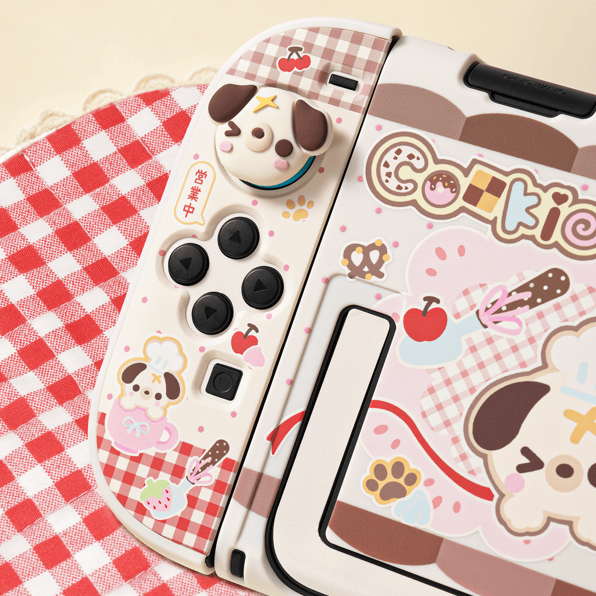 Bear Biscuit Bakery Collection Bear Bakery Protective Case & Thumb Grip Caps Switch 2
