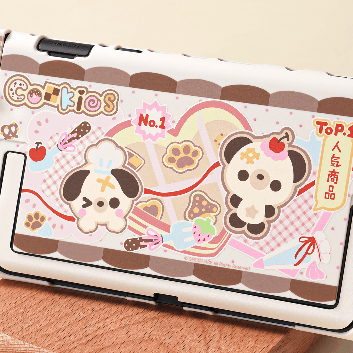 Bear Biscuit Bakery Collection Bear Bakery Protective Case & Thumb Grip Caps Switch 2