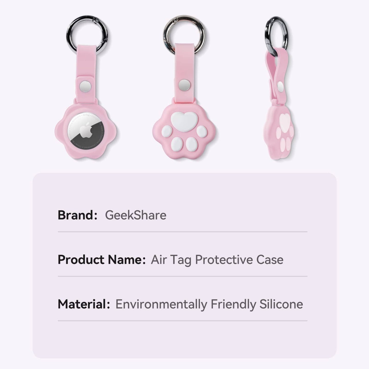 Cat Paw Design Protective  Case for Apple AirTag Cat Paw Design Protective  Case for Apple AirTag