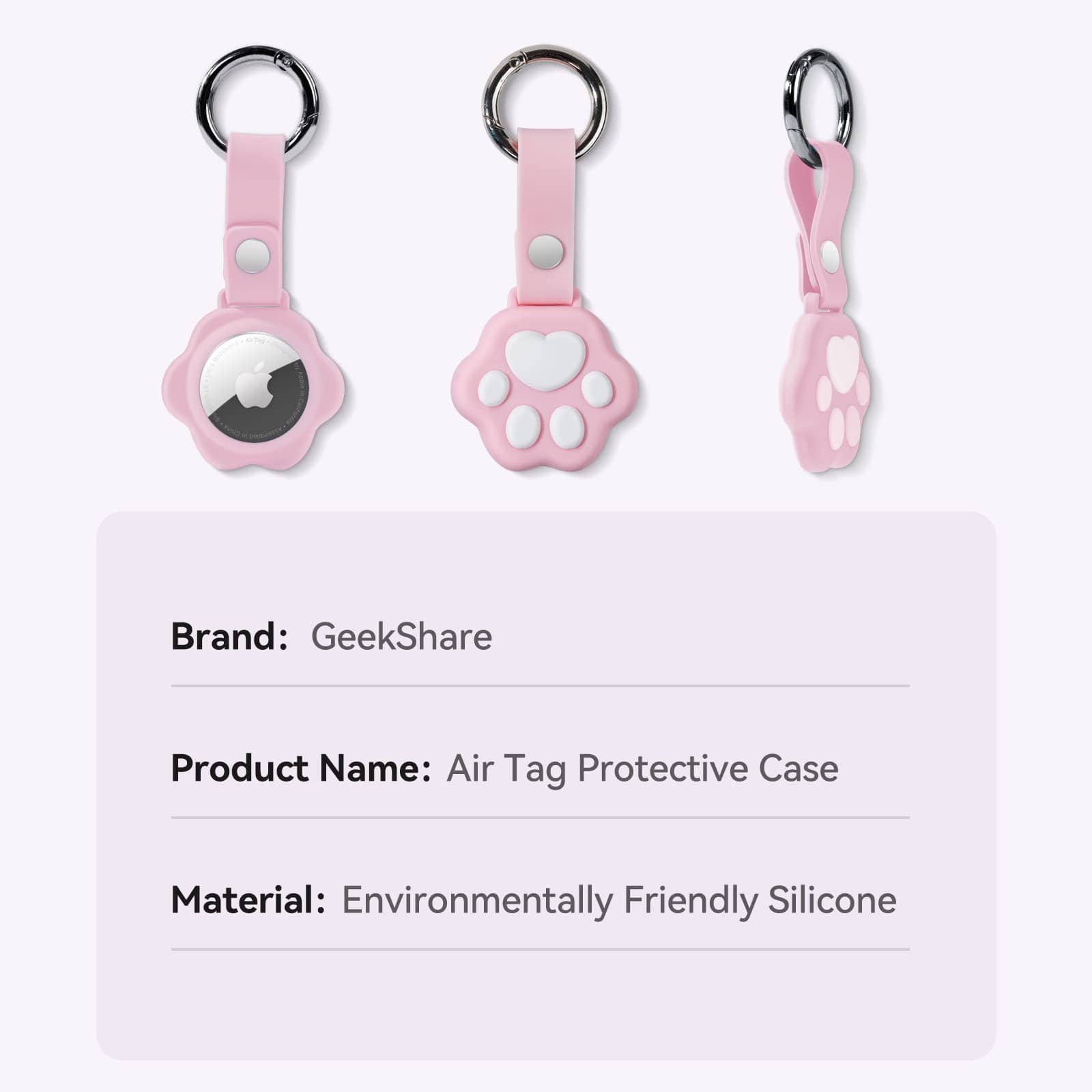 Cat Paw Design Protective  Case for Apple AirTag Cat Paw Design Protective  Case for Apple AirTag