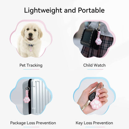 Cat Paw Design Protective  Case for Apple AirTag Cat Paw Design Protective  Case for Apple AirTag