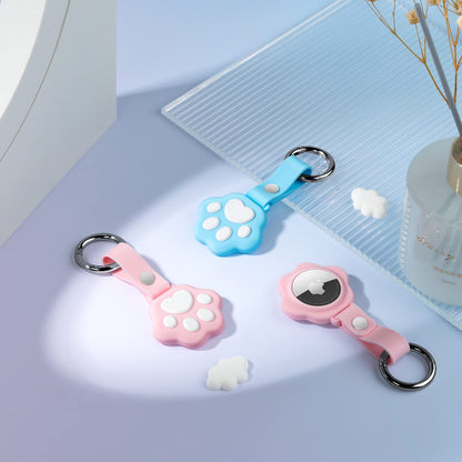 Cat Paw Design Protective  Case for Apple AirTag Cat Paw Design Protective  Case for Apple AirTag