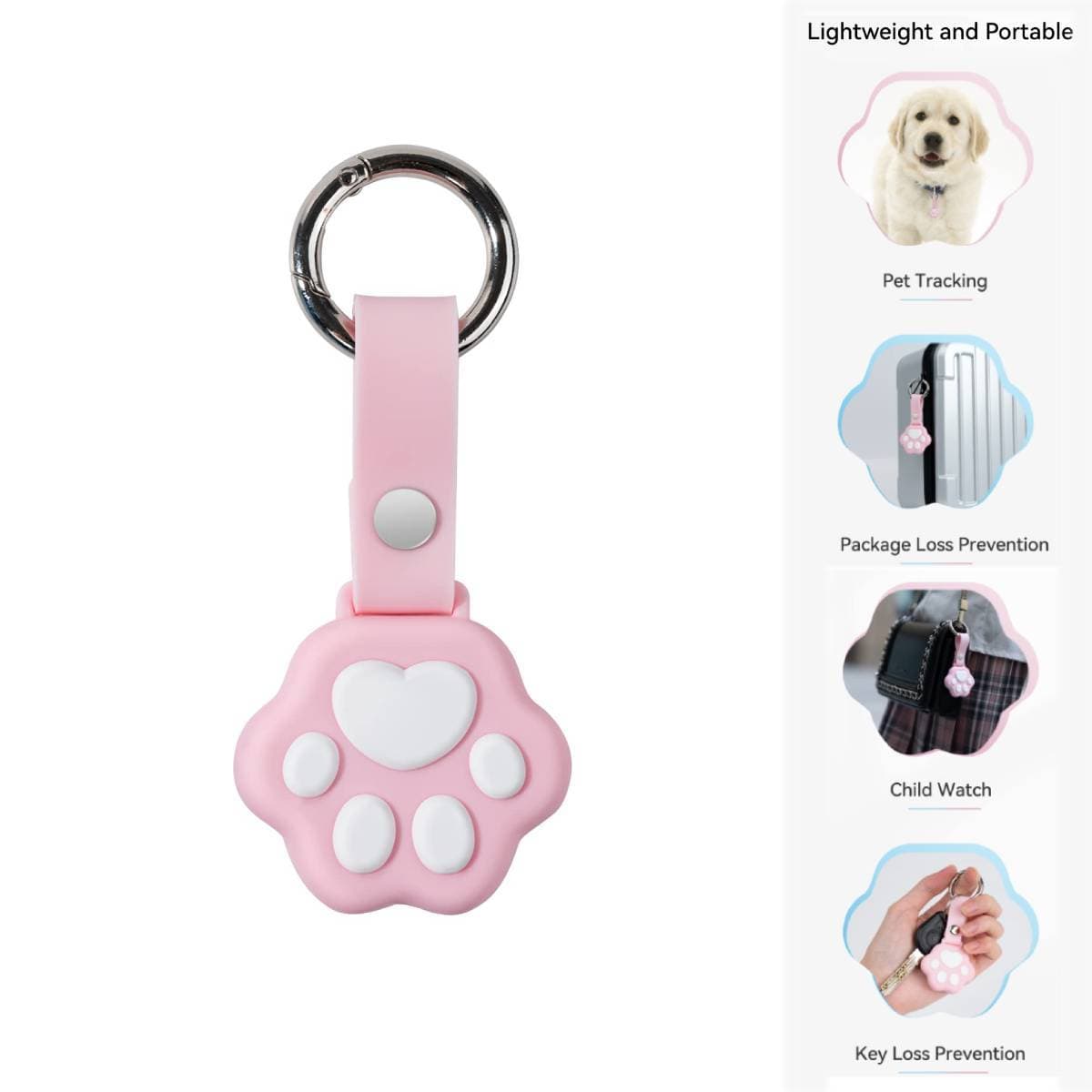 Cat Paw Design Protective  Case for Apple AirTag Cat Paw Design Protective  Case for Apple AirTag