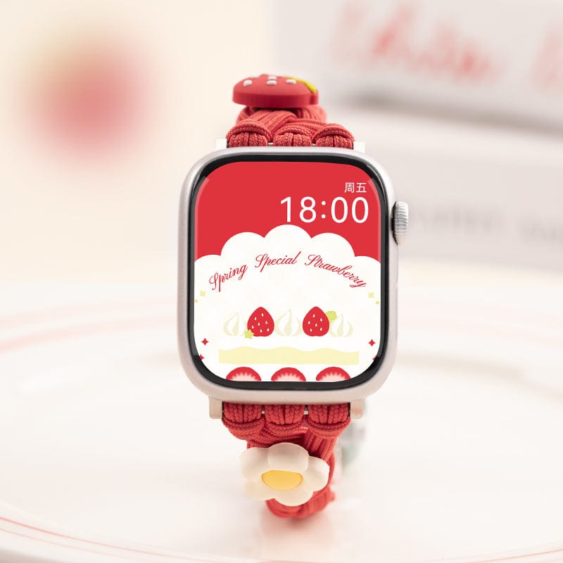 Cream Strawberry Apple Watch Bands Cream Strawberry Apple Watch Bands