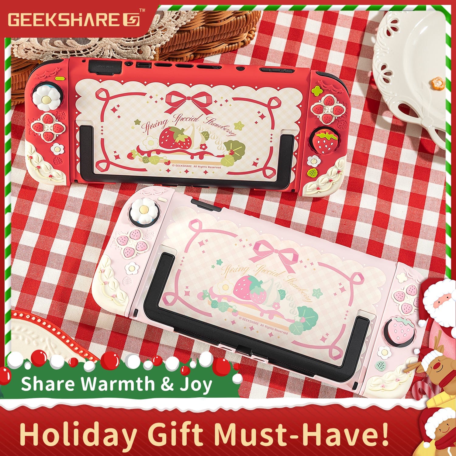 Cream Strawberry Series Protective Case for Switch 2 Cream Strawberry Series Protective Case for Switch 2