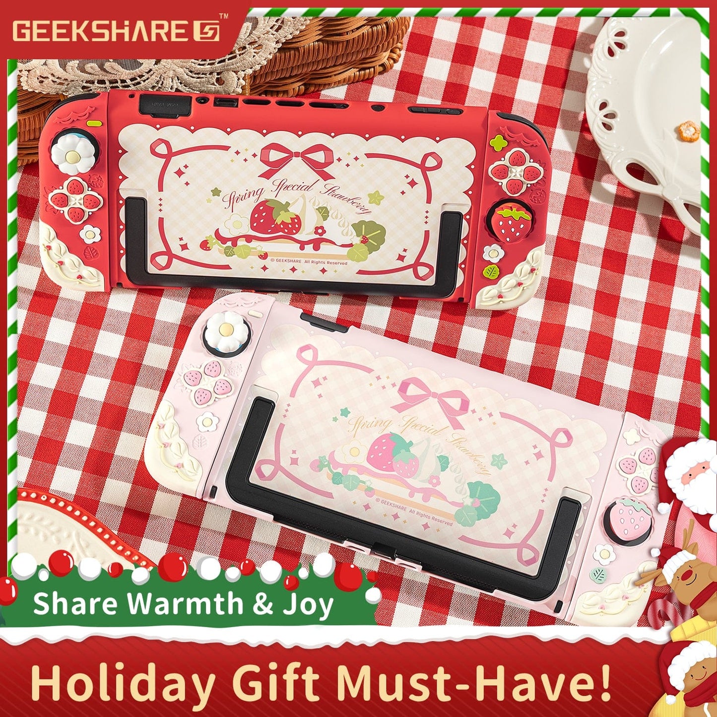 Cream Strawberry Series Protective Case for Switch 2 Cream Strawberry Series Protective Case for Switch 2