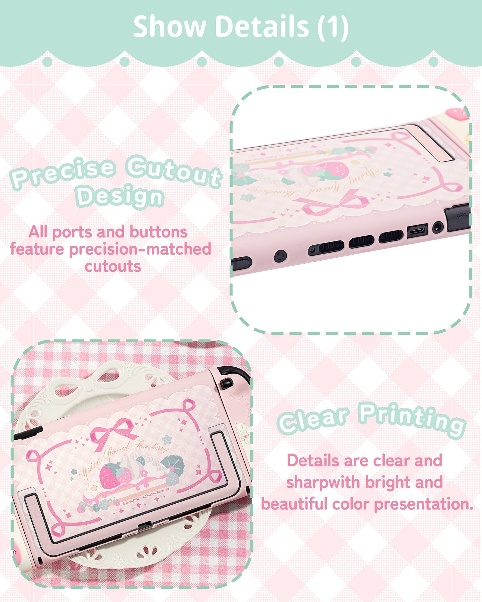Cream Strawberry Series Protective Case for Switch 2 Cream Strawberry Series Protective Case for Switch 2