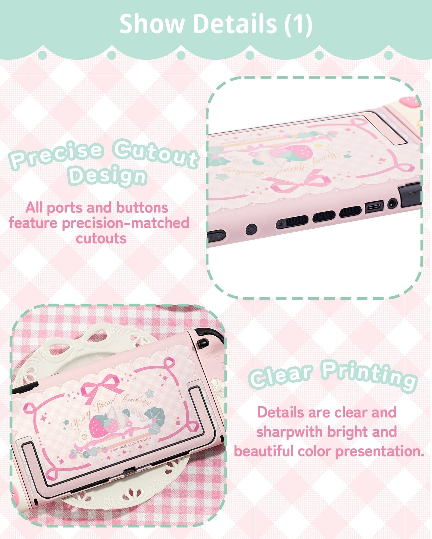 Cream Strawberry Series Protective Case for Switch 2 Cream Strawberry Series Protective Case for Switch 2