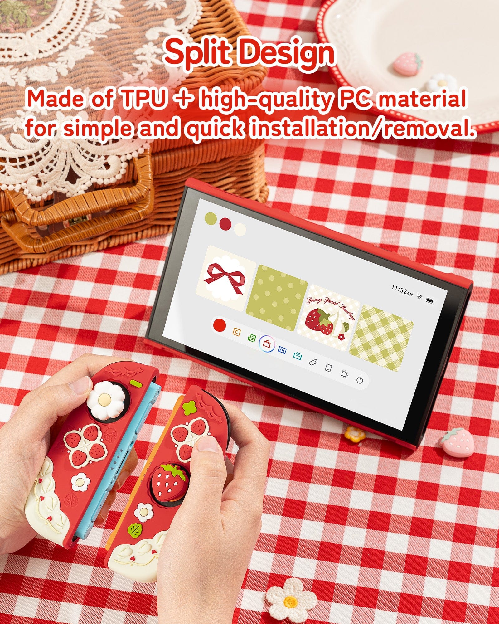 Cream Strawberry Series Protective Case for Switch 2 Cream Strawberry Series Protective Case for Switch 2