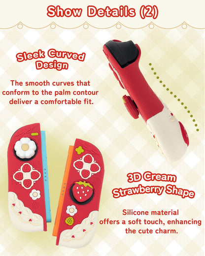 Cream Strawberry Series Protective Case for Switch 2 Cream Strawberry Series Protective Case for Switch 2