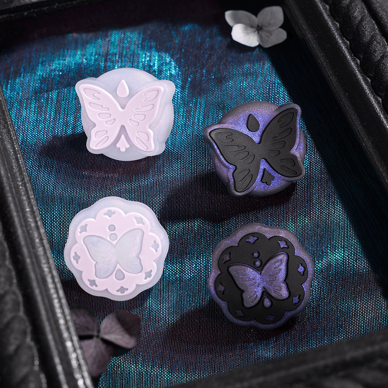 GeekShare Candlelit Butterfly Silicone Thumb Grip Caps Candlelit Butterfly Thumb Grips for Switch 2 by GeekShare 