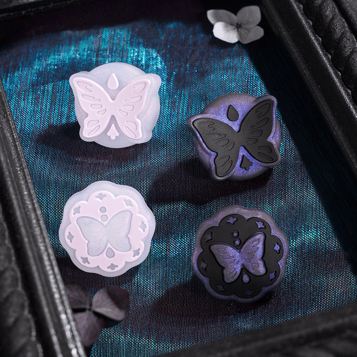 GeekShare Candlelit Butterfly Silicone Thumb Grip Caps Candlelit Butterfly Thumb Grips for Switch 2 by GeekShare 