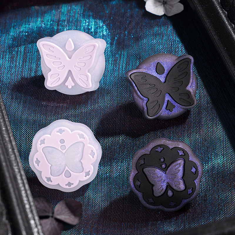 GeekShare Candlelit Butterfly Silicone Thumb Grip Caps Candlelit Butterfly Thumb Grips for Switch 2 by GeekShare 