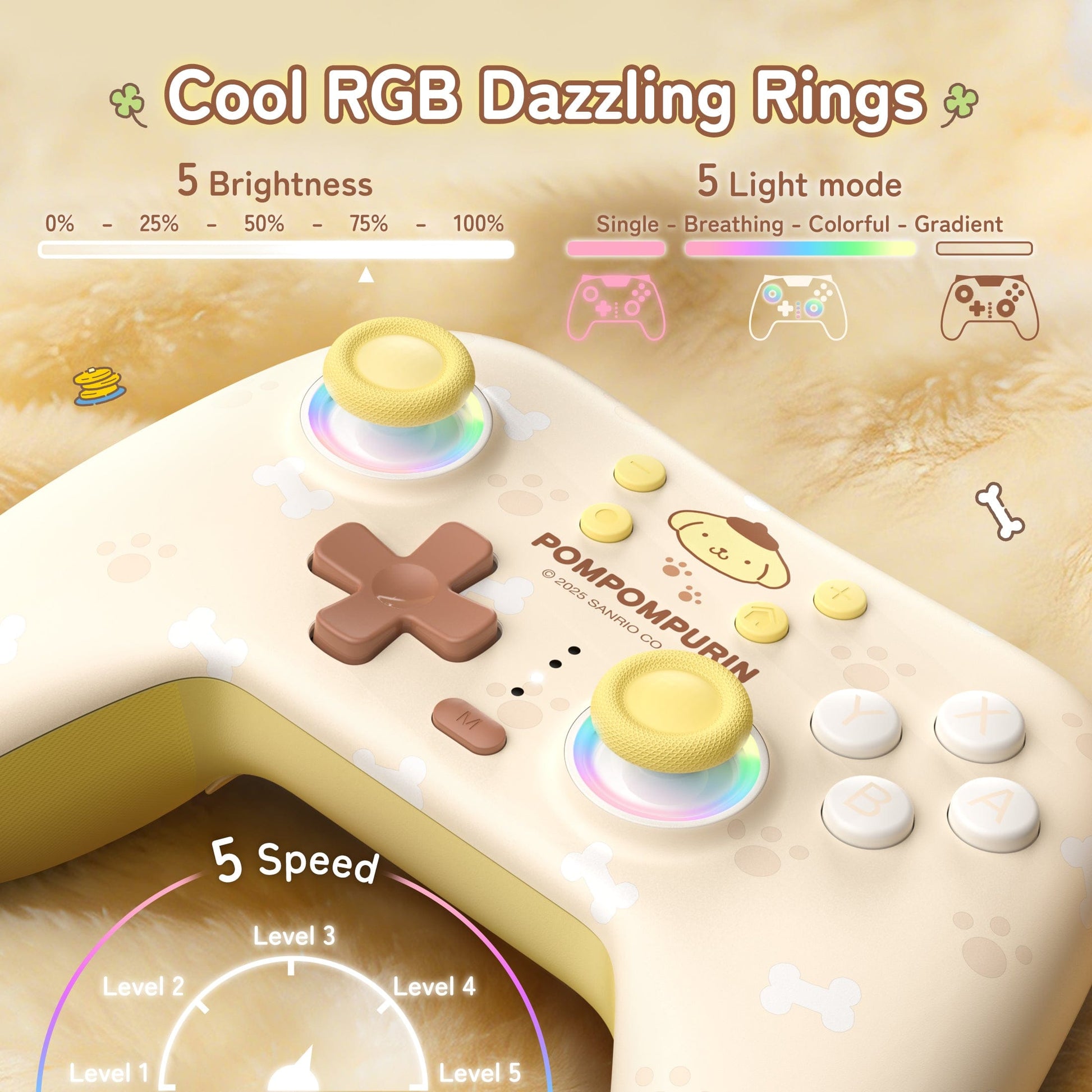 GeekShare Cinnamoroll & Pompompurin Gamepad with Receiver Set For Switch 2/Switch 2017/PC GeekShare Cinnamoroll & Pompompurin Gamepad with Receiver Set For Switch 2/Switch 2017/PC