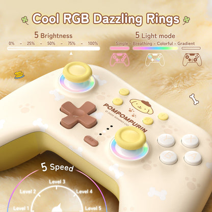 GeekShare Cinnamoroll & Pompompurin Gamepad with Receiver Set For Switch 2/Switch 2017/PC GeekShare Cinnamoroll & Pompompurin Gamepad with Receiver Set For Switch 2/Switch 2017/PC