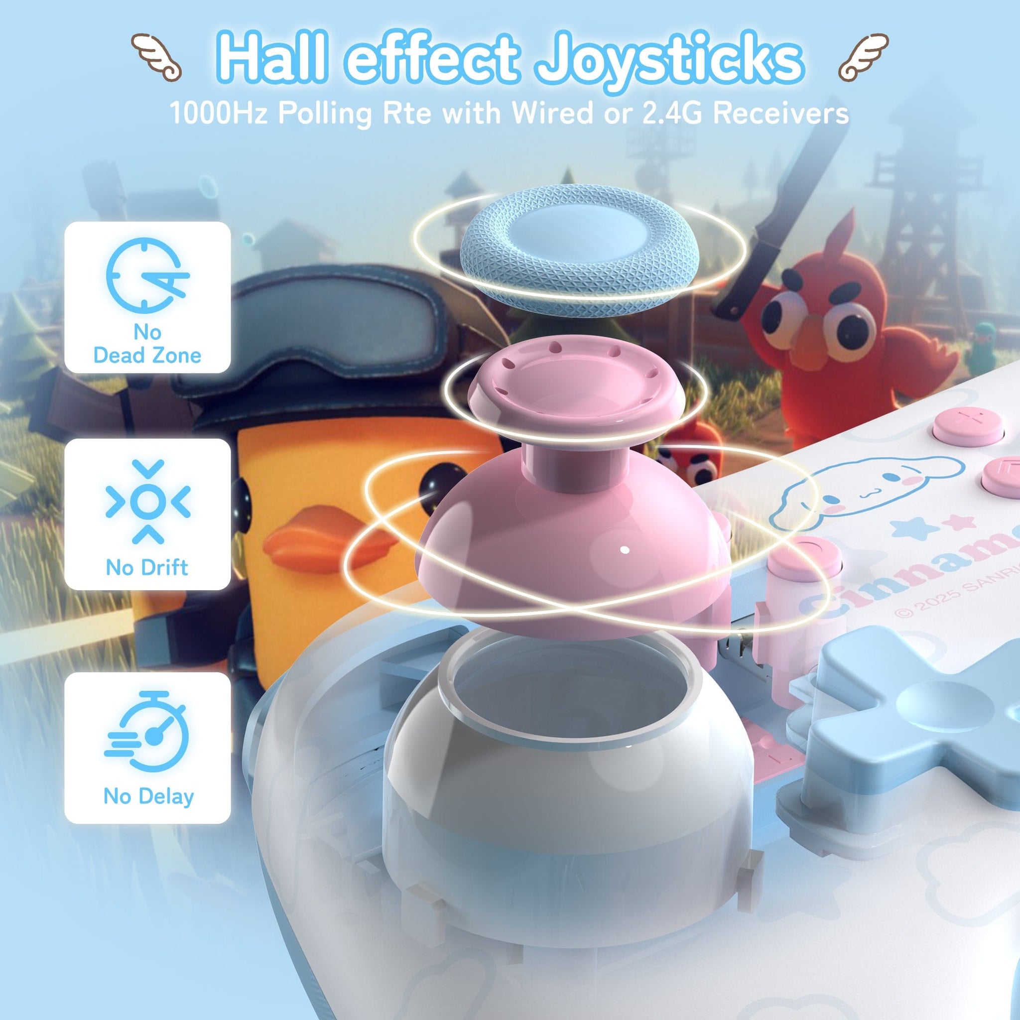 GeekShare Cinnamoroll & Pompompurin Gamepad with Receiver Set For Switch 2/Switch 2017/PC GeekShare Cinnamoroll & Pompompurin Gamepad with Receiver Set For Switch 2/Switch 2017/PC