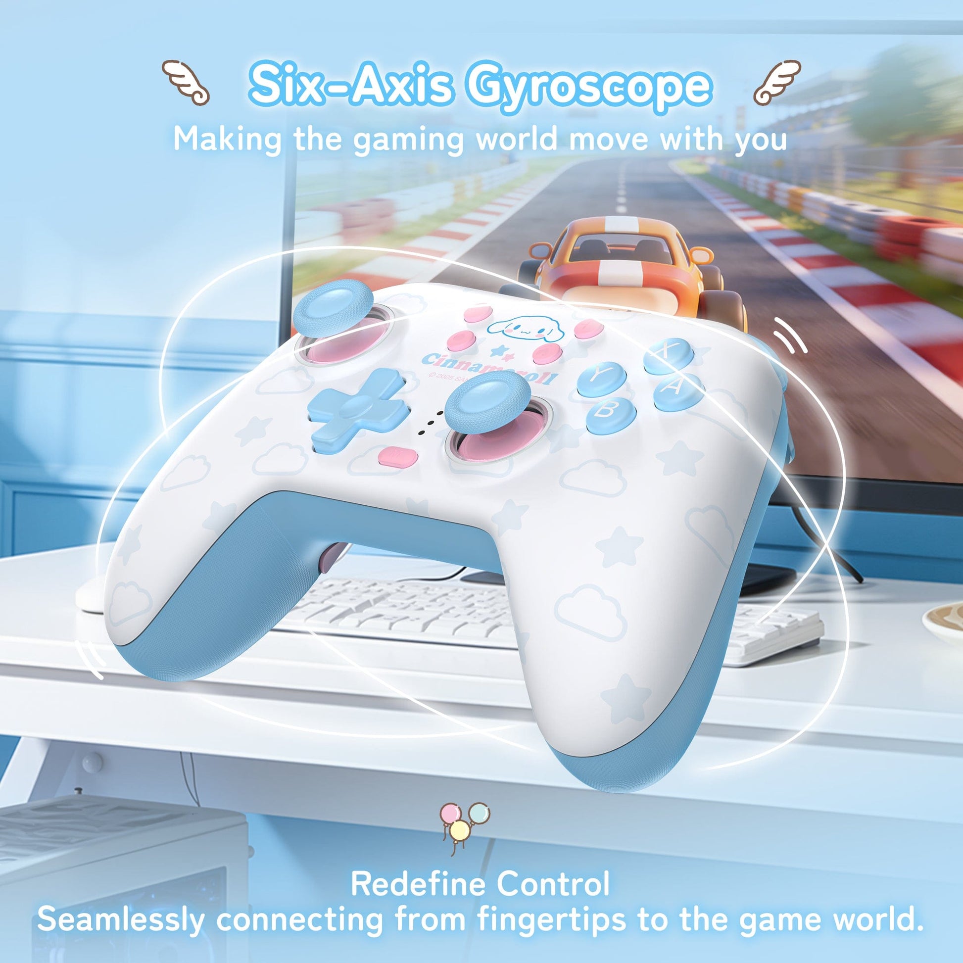 GeekShare Cinnamoroll & Pompompurin Gamepad with Receiver Set For Switch 2/Switch 2017/PC GeekShare Cinnamoroll & Pompompurin Gamepad with Receiver Set For Switch 2/Switch 2017/PC