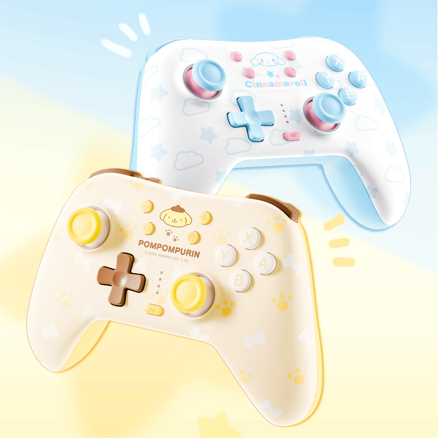 GeekShare Cinnamoroll & Pompompurin Gamepad with Receiver Set For Switch/Switch 2/PC GeekShare Cinnamoroll & Pompompurin Gamepad with Receiver Set For Switch/Switch 2/PC
