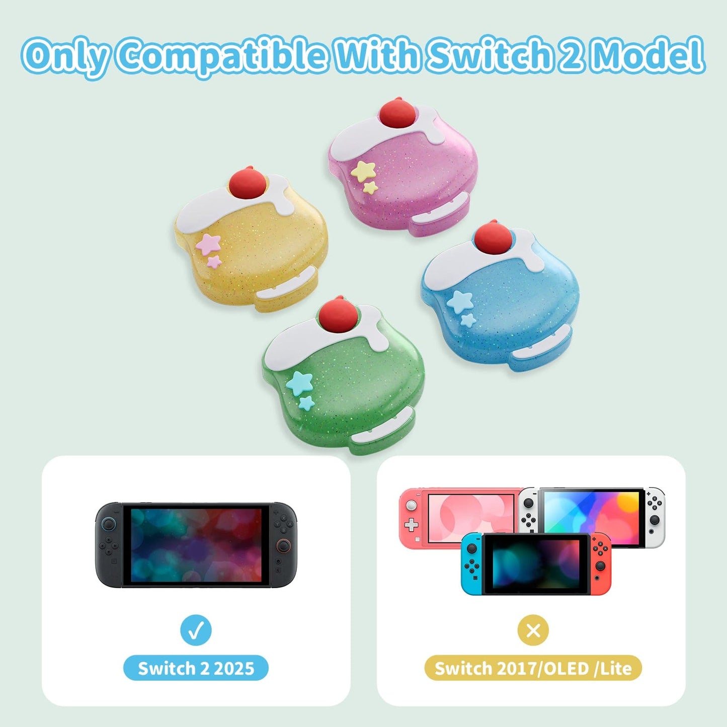 GeekShare Cream Soda Thumb Grip Caps for Switch 2 GeekShare Cream Soda Thumb Grip Caps for Switch 2
